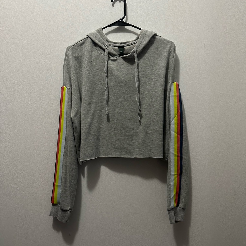 Wild Fable Crop Top Sweater - Gray - Size: Small